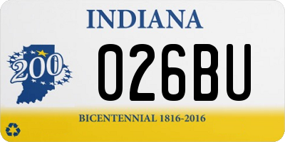 IN license plate 026BU
