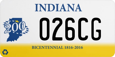 IN license plate 026CG