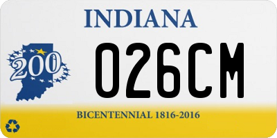 IN license plate 026CM