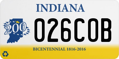 IN license plate 026COB