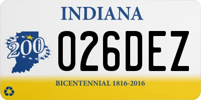 IN license plate 026DEZ