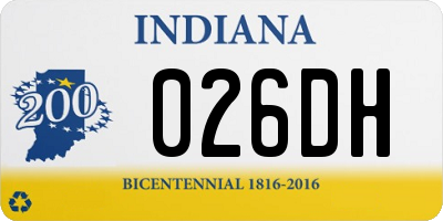 IN license plate 026DH