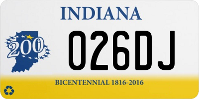 IN license plate 026DJ