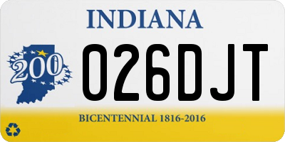 IN license plate 026DJT