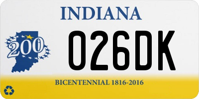 IN license plate 026DK