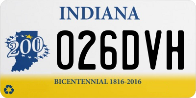 IN license plate 026DVH