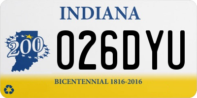 IN license plate 026DYU
