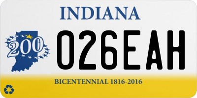 IN license plate 026EAH