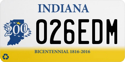 IN license plate 026EDM