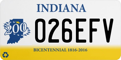 IN license plate 026EFV