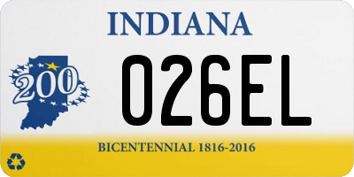 IN license plate 026EL