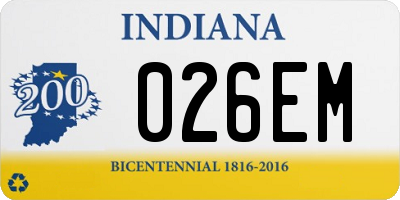 IN license plate 026EM