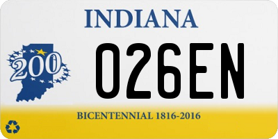 IN license plate 026EN