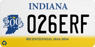 IN license plate 026ERF