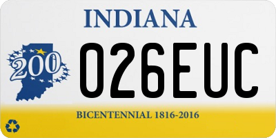 IN license plate 026EUC