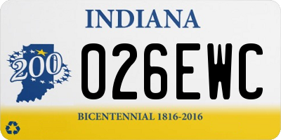 IN license plate 026EWC