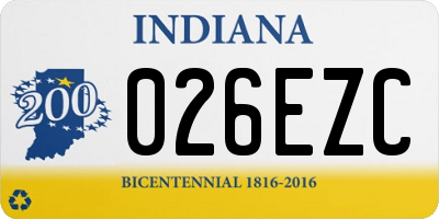 IN license plate 026EZC
