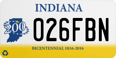IN license plate 026FBN