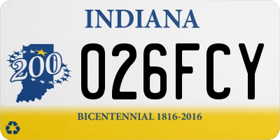 IN license plate 026FCY