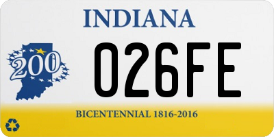 IN license plate 026FE