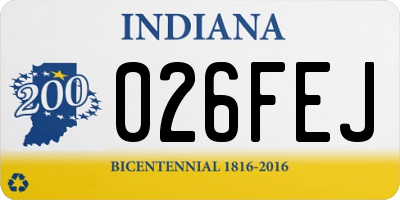 IN license plate 026FEJ