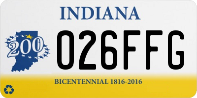 IN license plate 026FFG