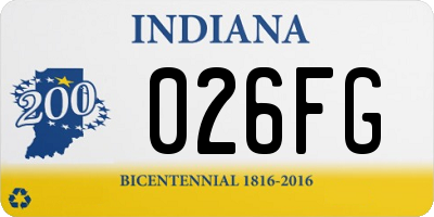 IN license plate 026FG