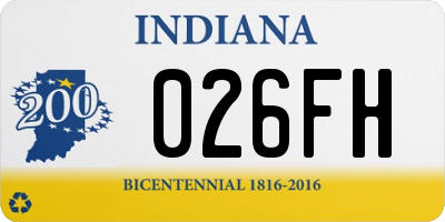 IN license plate 026FH