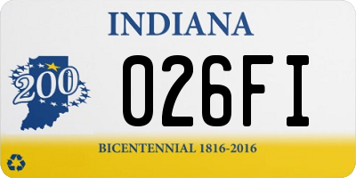 IN license plate 026FI