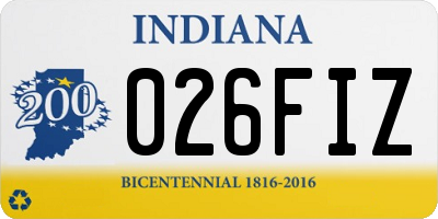 IN license plate 026FIZ