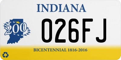 IN license plate 026FJ