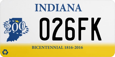 IN license plate 026FK