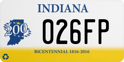 IN license plate 026FP