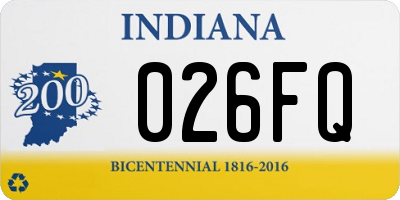 IN license plate 026FQ