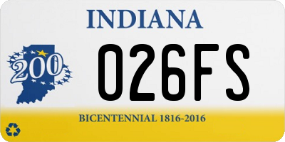 IN license plate 026FS