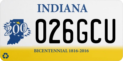 IN license plate 026GCU