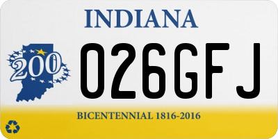 IN license plate 026GFJ