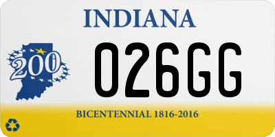 IN license plate 026GG
