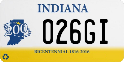 IN license plate 026GI