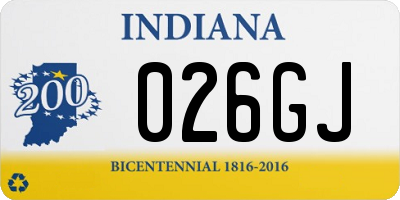 IN license plate 026GJ