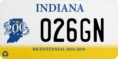 IN license plate 026GN