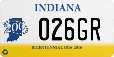 IN license plate 026GR