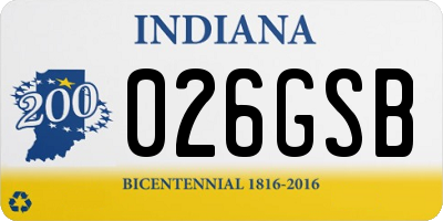 IN license plate 026GSB