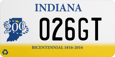 IN license plate 026GT