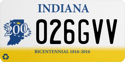 IN license plate 026GVV