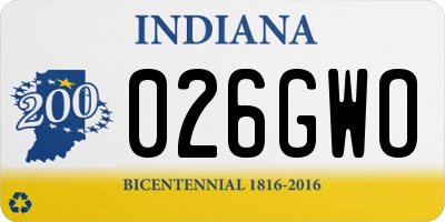 IN license plate 026GWO