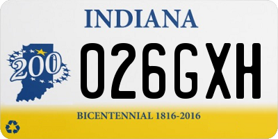 IN license plate 026GXH