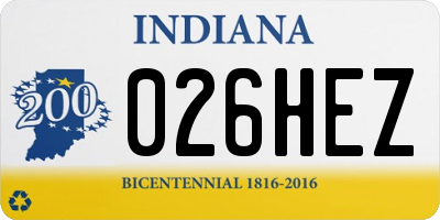 IN license plate 026HEZ