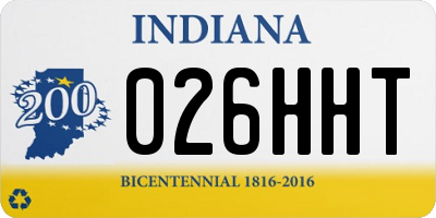 IN license plate 026HHT