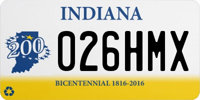 IN license plate 026HMX